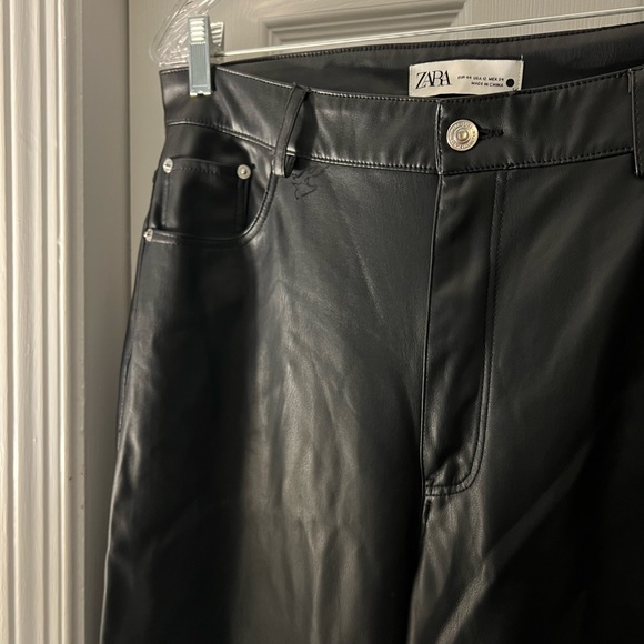 Zara Vegan Leather Pants - Picture 3 of 3